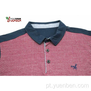 Tecido jacquard com camisas masculinas de ombro vivo